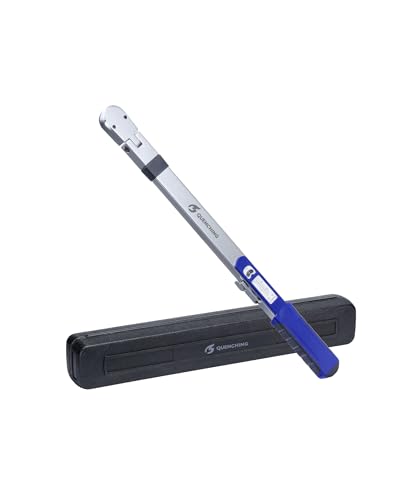 QUENCHING Split Beam Torque Wrench, 3/8-Inch Drive, 20–100 ft-lb, ±4% Accuracy, 15° Flex Head, CR-V Steel, Reliable Torque Wrench for Daily Garage and Automotive Maintenance - size: 3/8"DR. 20-100 FT-LB