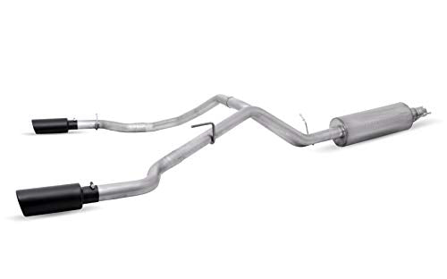 Gibson Black Elite Cat-Back Dual Split Exhaust System, Stainless
