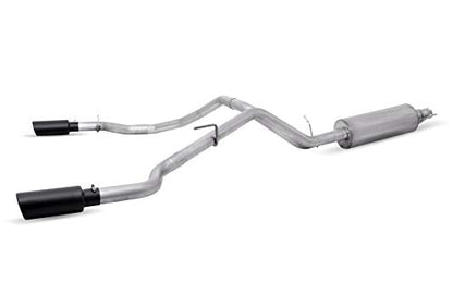 Gibson Black Elite Cat-Back Dual Split Exhaust System, Stainless