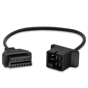 OBD1 to OBD2 Cable fit for Je-ep 6 Pin to 16 Pin OBD Diagnostic Adapter - style: Fit for jeep-6pin