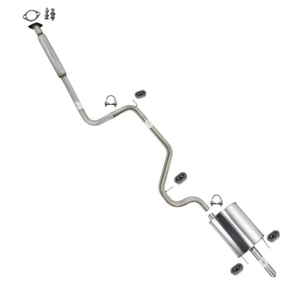 Exhaust Resonator and Muffler Compatible with Pontiac Grand Prix 1997-2002 3.1L | Stainless Steel | Northeastern Exhaust | Includes Gasket, Clamps, Hangers and Bolts & Nuts | Direct-Fit Replacement