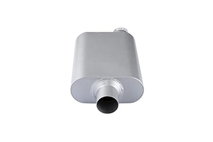 Universal Mufflers Dual Chamber 2.5" offset inlet (ID) 2.5" center outlet (ID) Performance Automotive Muffler Exhaust FH42541 - size: 2.5"
