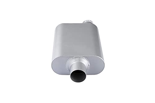 Universal Mufflers Dual Chamber 2.5" offset inlet (ID) 2.5" center outlet (ID) Performance Automotive Muffler Exhaust FH42541 - size: 2.5"