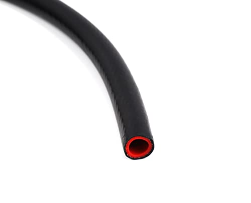 10ft Universal High Temperature 1-Ply Reinforced 16mm 5/8" ID Vacuum Hose Silicone Heater Hose Tubing (16mm Black) - color: Black, size: 16mm