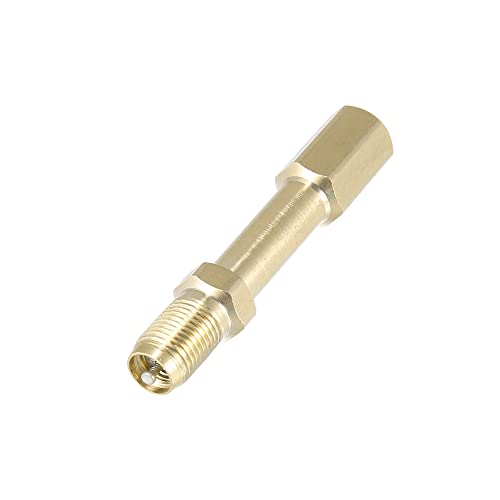 X AUTOHAUX 2pcs 50mm/1.97" Long Brass Auto Tire Valve Extension Adaptor Air Tyre Stem Extender Inflation Stright Bore for Car Truck Motorcycle Bike Mower Scooter - size: 50mm