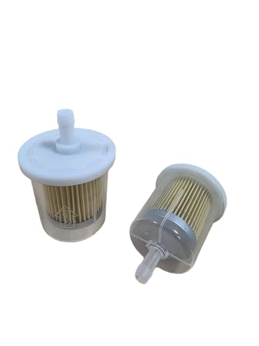 2PCS Inline Fuel Filter With Clamp 5007335 Fits OEM Evinrude Johnson BRP Fuel Filter Marine Outboard Engine 40 50 60 65 75 90 115 150 175 200 HP