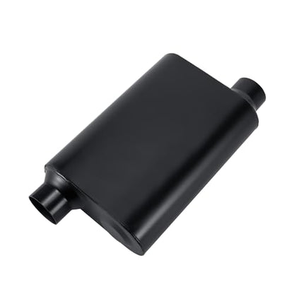 3 Muffler 40 Series Dual Chamber 3" Universal Performance Muffler 3 inch Exhaust,Aggressive Deep Sound,Black(3" offset in/offset out/overall 18") - size: 3" offset in | 3" offset out | overall 18", style: OFF in | OFFout