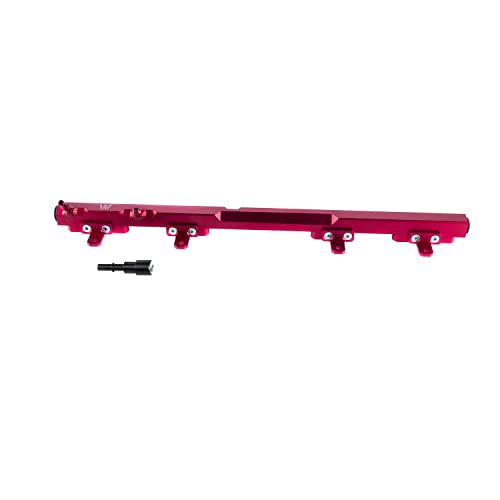 1Pcs Billet Aluminum Performance Fuel Rail Red Compatible with 1997-2001 Jeep Wrangler/TJ/Cherokee & 1995-2004 Jeep Grand Cherokee 4.0L L6 Gas - size: Red