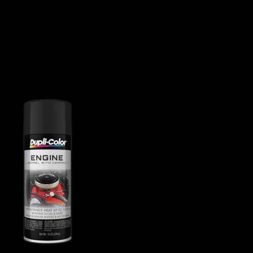 Dupli-Color Engine Paint with CERAMIC, Flat, Black, 12 oz