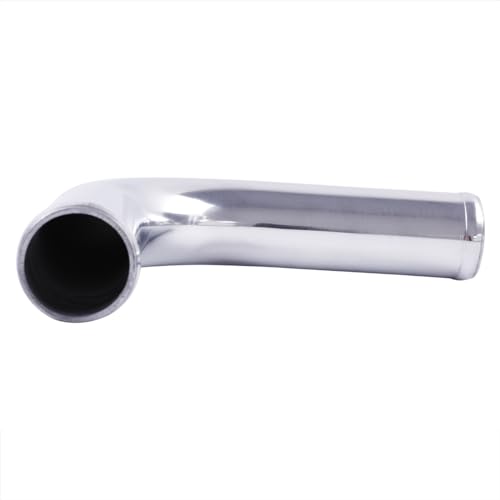 Aluminum Pipe Tube Intercooler Hose 90 Degree OD51mm(2"), 6061 Aluminu Air Intake Tube, Length 11.8" (300mm), Thickness 2mm Silver Aluminum Alloy Exhaust Pipe - size: OD51(2"), style: 90 Degree