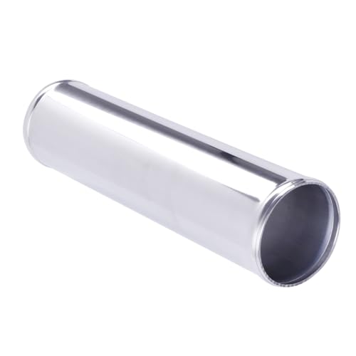 Aluminum Pipe Tube Intercooler Hose OD63mm(2.5"), 6061 Aluminu Air Intake Tube, Length 11.8" (300mm), Thickness 2mm Silver Aluminum Alloy Exhaust Pipe - size: OD63(2.5"), style: Straight