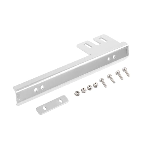 Front Bumper License Plate Mount Bracket Relocator Holder Bar Silver - color: Silver