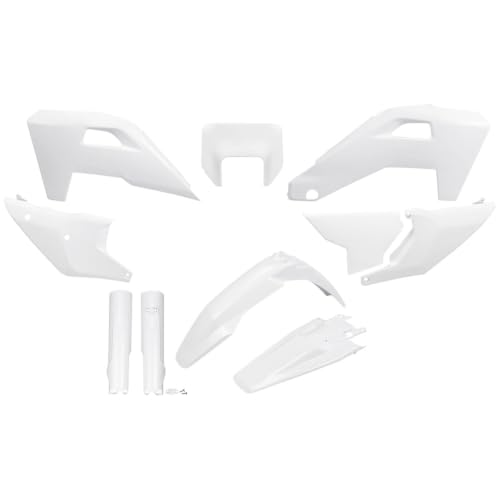 UFO PLAST Full Plastic Kit Compatible with Husqvarna FE 350 S/501 S/450/TE 150/250/300 2026/FE 350 S/450/501 S/TE 300 Heritage Edition 2025 (White HUKIT631F@040) - color: White HUKIT631F@040