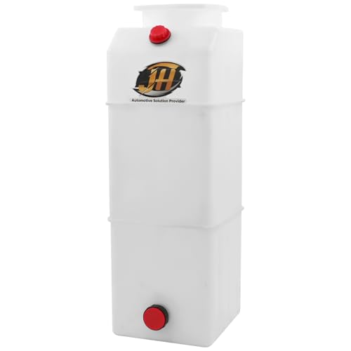 13 Quart Poly Power Unit Reservoir for Hydraulic Systems, Polyethylene Flat Bottom Utility Fluid Tank for Dump Trucks Trailers RVs Boats - size: 13 Quart