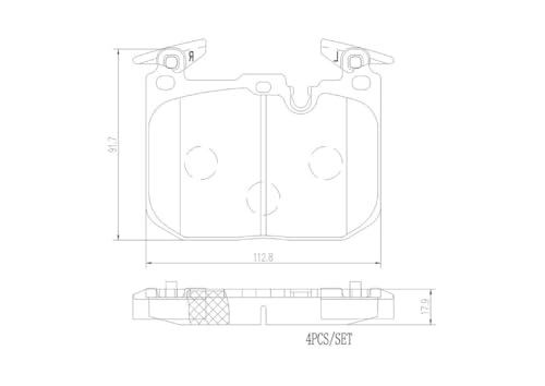 Brembo P06096N Premium Ceramic Front Disc Brake Pad Set BMW OE# 34116878882