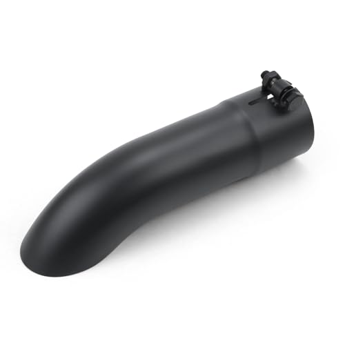 LCGP 2.25 Inch Inlet Turn Down Bolt On Exhaust Tip, Standard 2.25 Inch Inside Diameter Turndown Exhaust Tailpipe Tip, Black Powder Coated Stainless Steel, 9 Inch Length - size: 2.25 Inch, style: Black