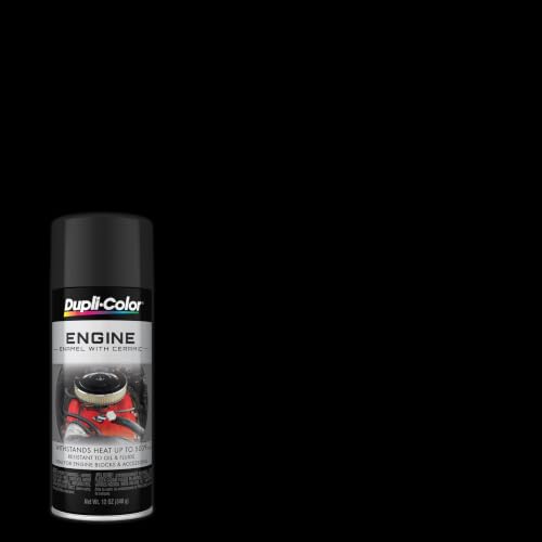 Dupli-Color Engine Paint with CERAMIC, Low Gloss, Black, 12 oz - color: Black, size: 1 Count (Pack of 1)