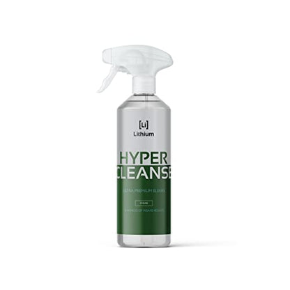 Lithium Hyper Cleanse Car Interior Cleaner - Car Cleaner Interior for Leather, Plastic, Carpet, Vinyl, and Tesla Vegan Leather - Solvent Free Interior Car Cleaner - Car Cleaning Spray (16 Oz)