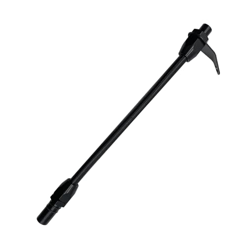 HAHAHA TH350 BellHousing Mount Dipstick（17.9 inch）.TH350/Turbo 350 Short Flexible Braided Transmission Dipstick Compatible with Chevy/GM TH350 Turbo 350, (Black) - color: Black