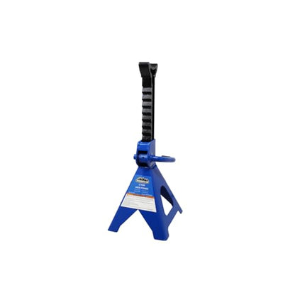 Mountain 52009 2 Ton Automotive Jack Stands for Garages, Repair Shops, and DIY, 4,000 lbs. Capacity, Lightweight, Heavy Duty Steel Frame, Adjustable Height 10.3"- 16.2", Wide Base, Black/Blue, Pair