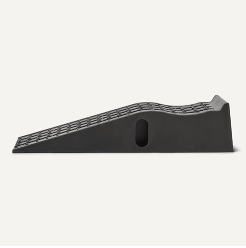 Amazon Basics Low Profile Car Ramps for Oil Changes & Home Garage Lifts, 3,250 Lbs Capacity Per Ramp, Textured Traction Surface, Black, 2-Pack