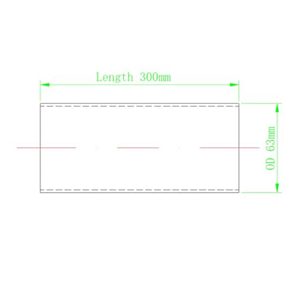 High-Performance 6063 Aluminum Straight Intercooler Pipe Universal Air Intake Tube DIY Pipe Connector | 2.5" OD (63mm) × 300mm Length | Brushed Finish - size: 63mm*300mm