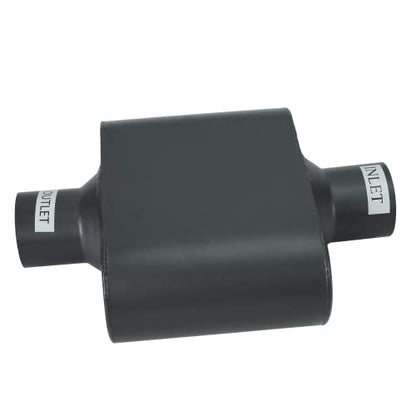 Pair of Single Chamber Performance Race Muffler 2.5" Center/Center Universal Muffler (2.5 Inch) - size: 2.5 Inch