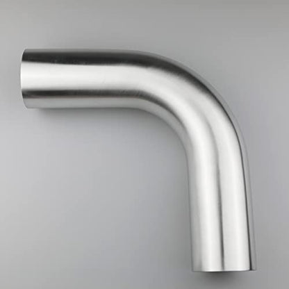 76mm (3") OD 90 Degree Elbow 3 Inch Aluminum Intercooler Pipe Air Intake Tube, 1.3D Radius, Brushed Finish - color: 90 Degree, size: OD 3" (76mm)