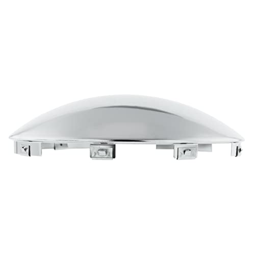 Semi Truck Hub Cap Covers - 6 Uneven Notched - for Front Wheel Universal Fit - 2 Pc Pack (Dome Top, Polished Stainless Steel, 7/16" Lip Height) - color: Polished Stainless Steel