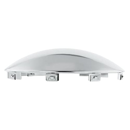 Semi Truck Hub Cap Covers - 6 Uneven Notched - for Front Wheel Universal Fit - 2 Pc Pack (Dome Top, Polished Stainless Steel, 7/16" Lip Height) - color: Polished Stainless Steel
