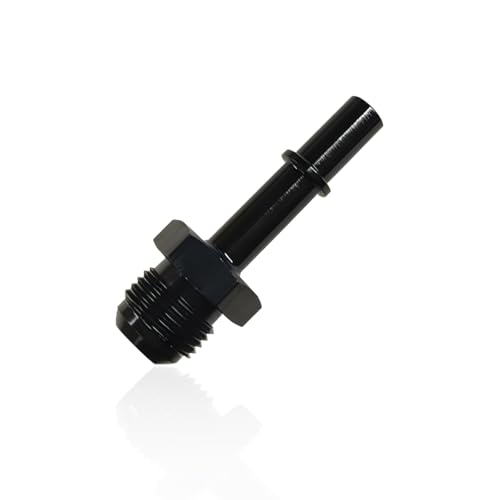 DXNQ Fuel Line Fitting, 8AN Male to 3/8" SAE Quick Disconnect Male Push On EFI Fuel Hose Line Fitting Adapter, Straight Aluminum Sealed EFI Push Lock Adaptor for Fuel Rail Hose (AN8-3/8) - color: AN8-3/8