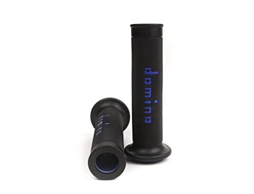 G2 by Domino Moto GP Motorcycle Grips for 7/8" (22mm) Handlebar (Pair) - color: Black / Blue