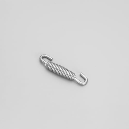 OTOTEC 4 Sets Muffler Springs Kits 59mm Stainless Exhaust Springs with 22x13mm Welding Fasteners for Universal Motor Exhaust Pipe Hooks Stainless Steel
