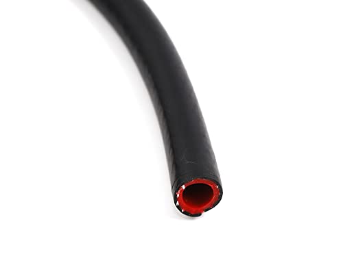 10ft Universal High Temperature 1-Ply Reinforced 13mm 1/2" ID Vacuum Hose Silicone Heater Hose Tubing (13mm Black) - color: Black, size: 13mm