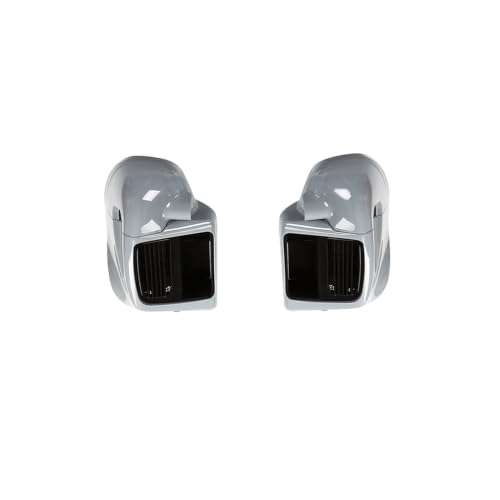HR3 Custom Vented Fairing Lowers Compatible with 2014-later Harley Water-Cooled Ultra Limited Road Glide Electra Glide Tri Glide (White Gray) - color: Custom- Apple Green / White Gray