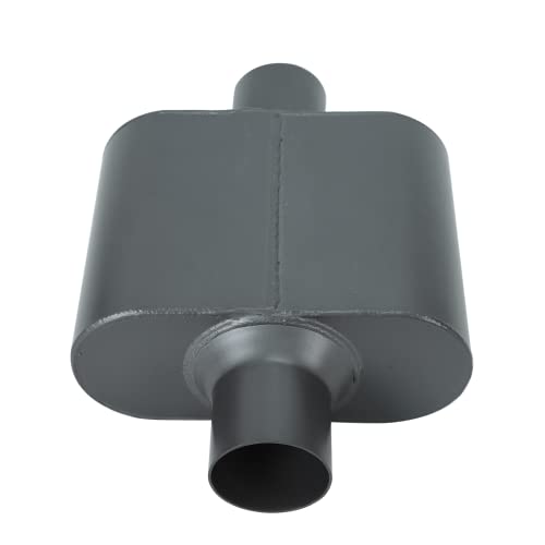 Pair of Single Chamber Performance Race Muffler 2.5" Center/Center Universal Muffler (2.5 Inch) - size: 2.5 Inch
