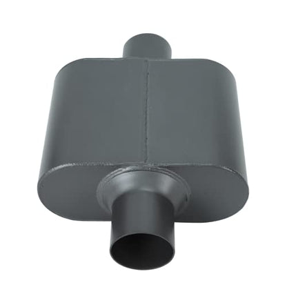 Pair of Single Chamber Performance Race Muffler 2.5" Center/Center Universal Muffler (2.5 Inch) - size: 2.5 Inch