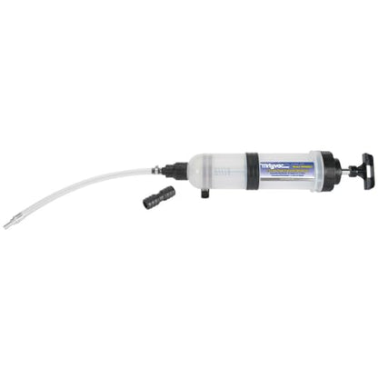Mityvac MVA6852 1.5 Liter Fluid Evacuator Extractor and Dispensing Syringe, Twist-valve, Dual-seal Piston, MVA7218 Rubber ATF Adapter, For Master Cylinders, Transaxles, Power Steering and Coolant - style: MVA6852