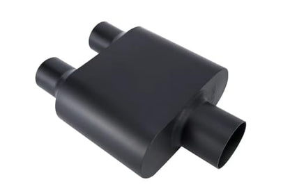 3 Muffler Single Chamber 3.0" Universal Mufflers Performance Race Exhaust Muffler 3.0 inch,Aggressive Sound,Black(3" center in/2.25" dual out/overall 13") - size: 3" center in | 2.25" dual out | Overall 13", style: Center in |Dual out