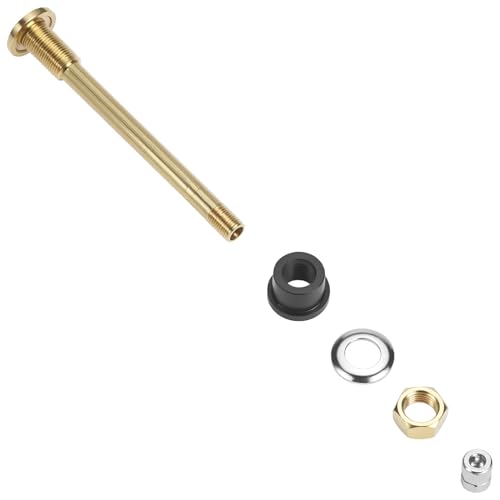 QWORK TR572 Brass Commercial Valve Stems, 10 Pack Replacement Truck Tire Valve Stems, 3-3/4" Length, 200psi Cold Pressure Capacity
