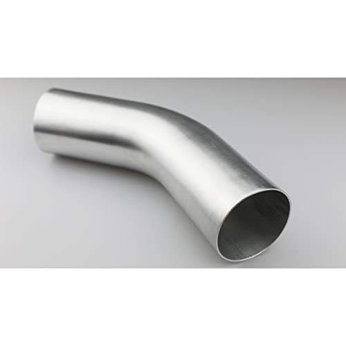 76mm (3") OD 45 Degree Elbow 3 Inch Aluminum Intercooler Pipe Air Intake Tube, 1.3D Radius, Brushed Finish - color: 45 Degree, size: OD 3" (76mm)