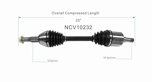 GSP NCV10232 CV Axle Shaft Assembly - Right Front (Passenger Side)