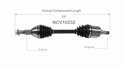 GSP NCV10232 CV Axle Shaft Assembly - Right Front (Passenger Side)