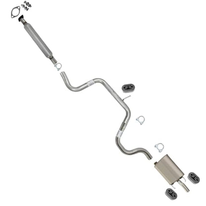 Exhaust Resonator, Intermediate Pipe & Muffler Kit Compatible with Pontiac Grand Prix 2005-2008 3.8L | Stainless Steel | Northeastern Exhaust | Includes Clamps, Gasket, Hangers and Bolt Kit