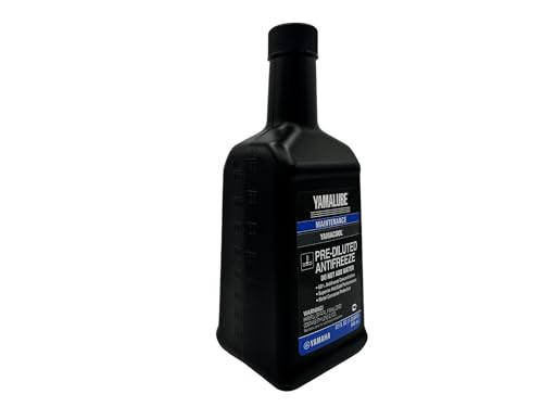 CYCLEMAX Four Pack Compatible with Yamaha Yamalube Pre-Diluted Anti-Freeze ACC-YAMAC-BL-32 Contains Four Quarts and a Funnel