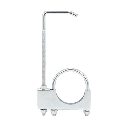 2.75" Universal Exhaust Clamp with Hanger, Heavy Duty Muffler Pipe Repair Bracket, 360° Adjustable Exhaust Hanger Insulator for Automotive Truck System, Zinc Plated (1 Pack) - style: 2.75in