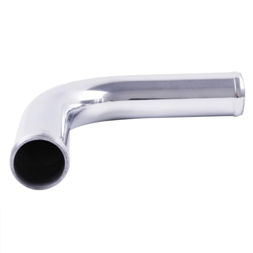 Aluminum Pipe Tube Intercooler Hose 90 Degree 25mm(1"), 6061 Aluminu Air Intake Tube, Length 11.8" (300mm), Thickness 2 mm - size: OD25(1"), style: 90 Degree