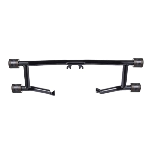 Advanblack Protek Two Step Highway Peg Crash Bar with CNC Slider Fit for 2014-2025 Harley Touring Road Glide Street Glide Electra Glide – Engine Guard Performance Upgrade (Bronze CNC w/Carbon Inlay) - color: Bronze CNC w/Carbon Inlay