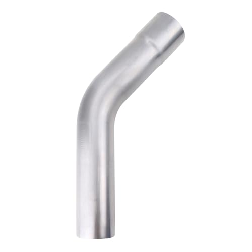 A-KARCK Exhaust 45 Degree Tube 2.5" OD, Mild Steel Exhaust Pipe Mandrel Bend, Custom Your Own Exhaust System - size: 2.5 inch 45 Degree
