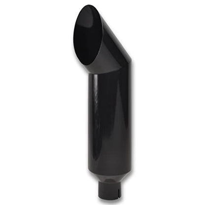4 Inch Inlet 8 Inch Outlet Gloss Black Stainless Steel Miter Angle Cut Diesel Smoker Exhaust Stack Tip Diesel Exhaust Tip(Stack Smokers 4" ID Inlet 36" Long) - size: 4‘’Inlet 8‘’Outlet-Black